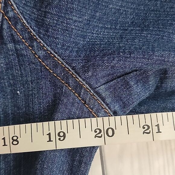 Bandolino Blu jean blazer with floral embellishments Size M - Picture 12 of 13